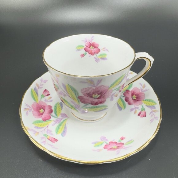 Tuscan Fine English Bone China Porcelain Small Teacup And Saucer Set England VTG - Picture 9 of 12